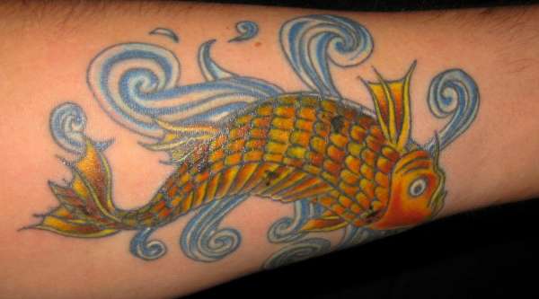 finished koi tattoo