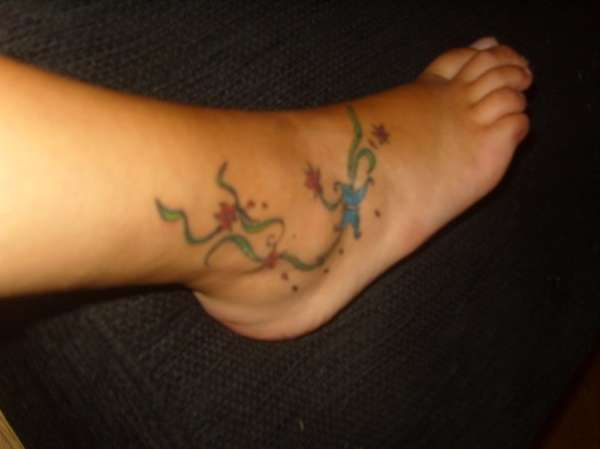 flowers & butterfly tattoo