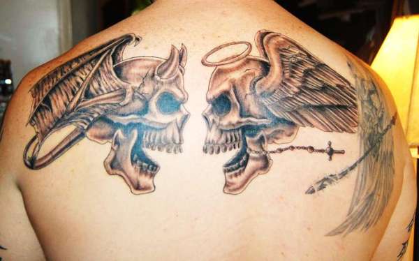 hell vs heaven tattoo