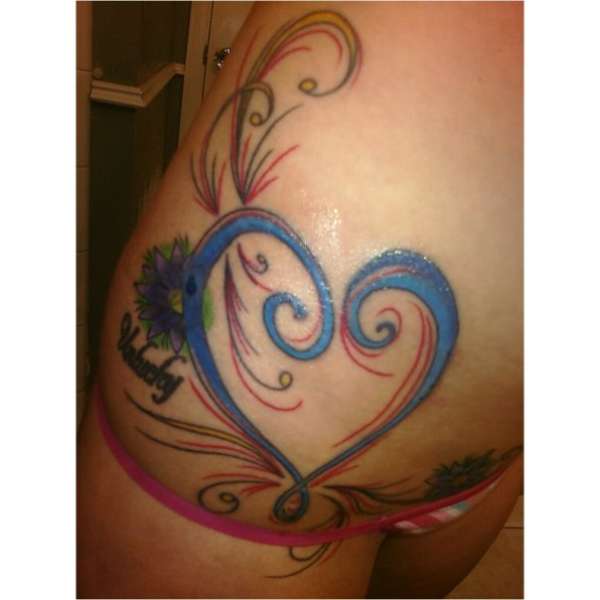 incomplete heart tattoo
