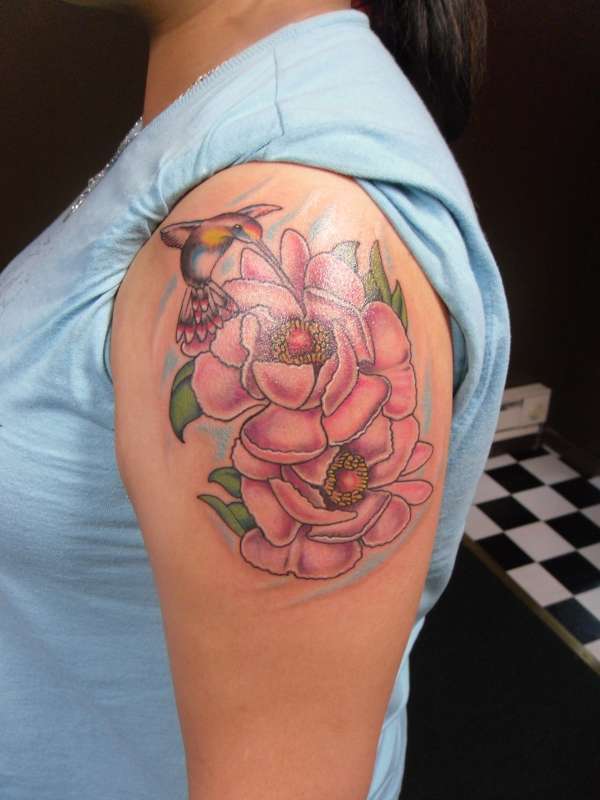 nice flowers  3hrs would have liked to do one more session tattoo