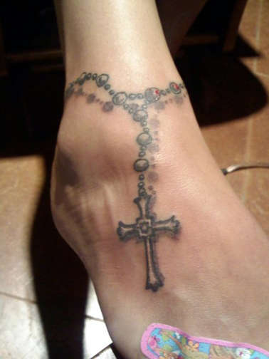 rosary beads tattoo