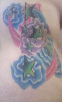 stars and swirls tattoo