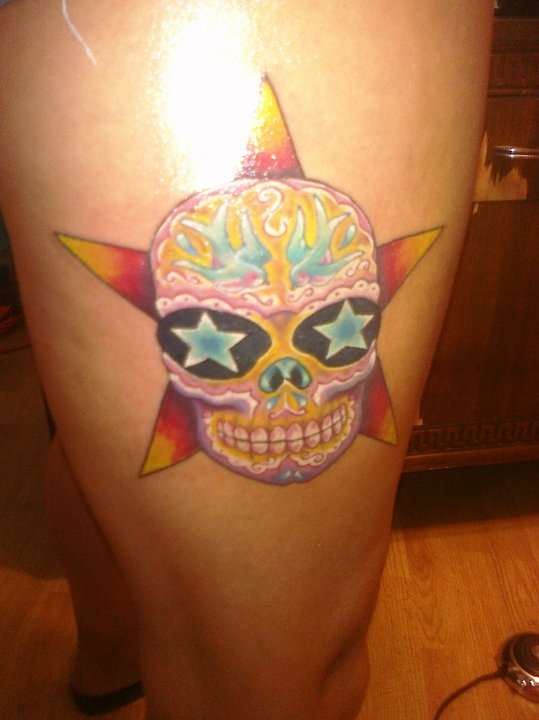 sugar skull tattoo