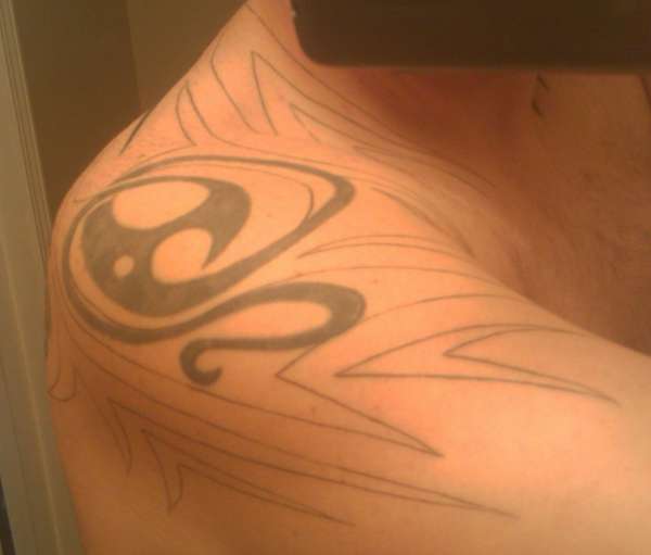 tribal back/side remaining to fill tattoo