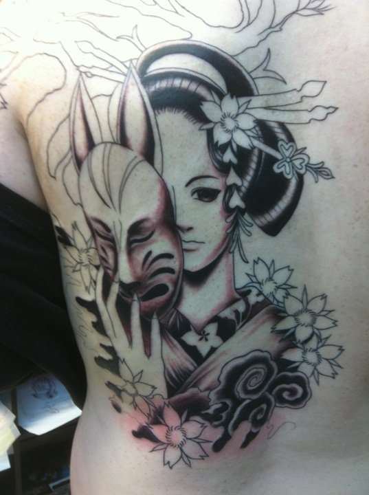 Anime Geisha Tattoo _ by Chong tattoo