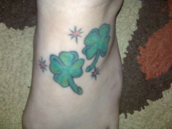 Colorful Shamrocks tattoo