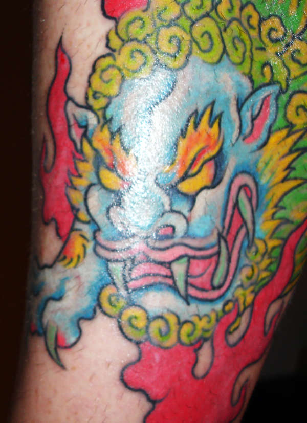 Foo Dog tattoo