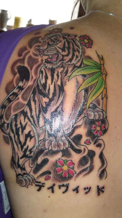Guardian White Tiger tattoo