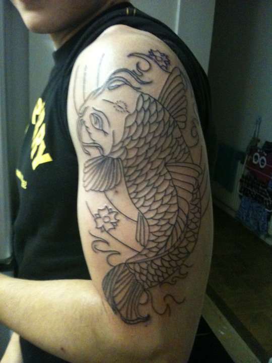 Koi Fish Stage 1 Took 30mins tattoo
