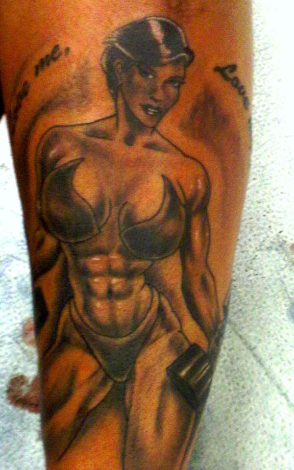 'Love Me, Love My Passion' tattoo