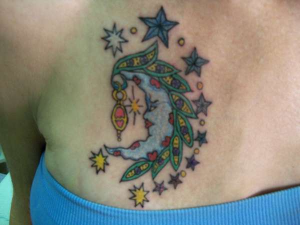 Moon & Stars tattoo