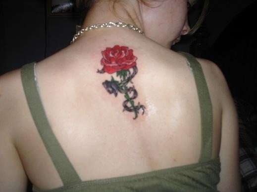 Red and Black Rose tattoo