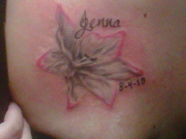 Tattoo #11 Gladiolus Flower tattoo