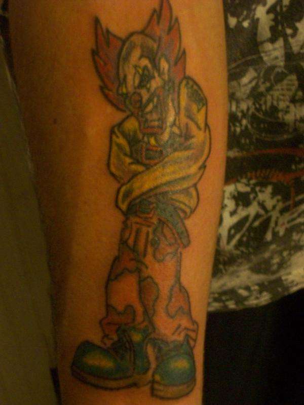 Teamwork Clown tattoo