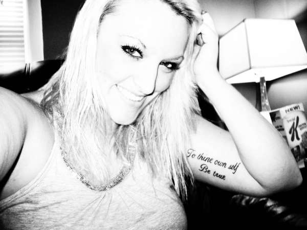"To Thine Ownself Be True" tattoo