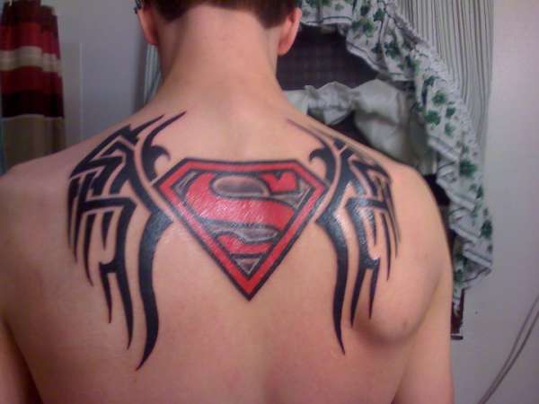 Tribal Superman tattoo