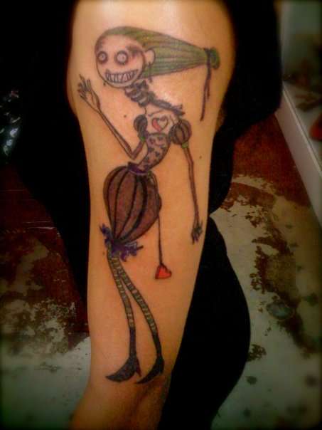 creepy girl tattoo