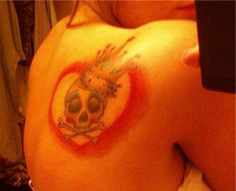 girly skull tattoo tattoo