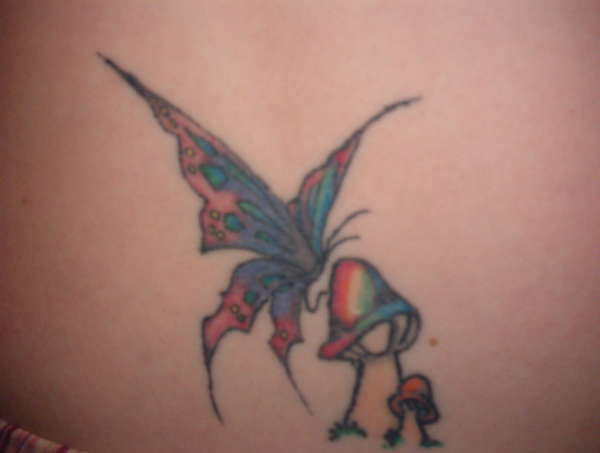 update on flutterby tattoo