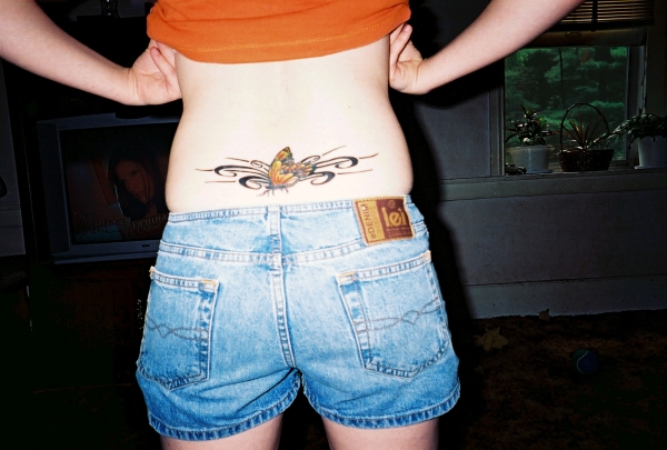 butterfly tribal tattoo