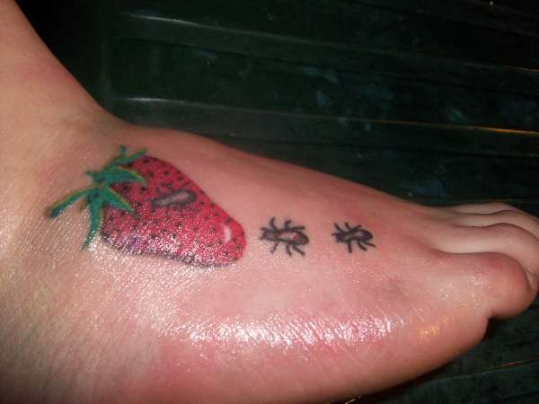 strawberry tattoo