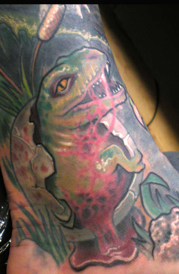 Baby Raptor By Beto Munoz Of Monkeyproink.com tattoo