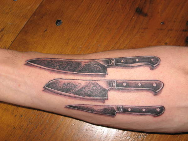 Chef's knives tattoo