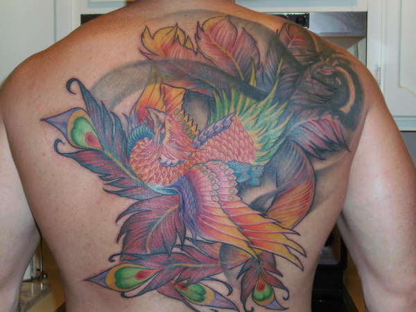Completed Phoenix tattoo