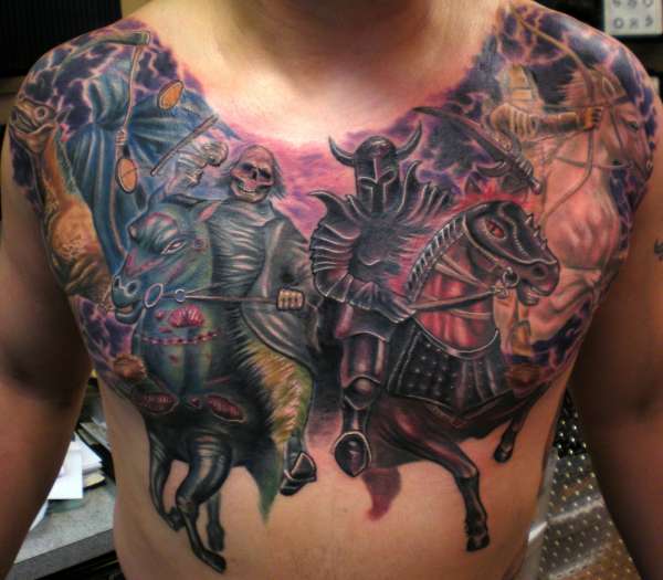 Four horsemen By Beto Munoz Of Monkeyproink.com tattoo