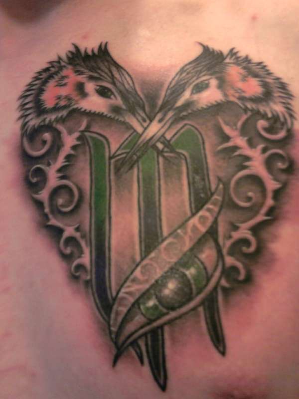 Grebe's with Virgo Symbol tattoo
