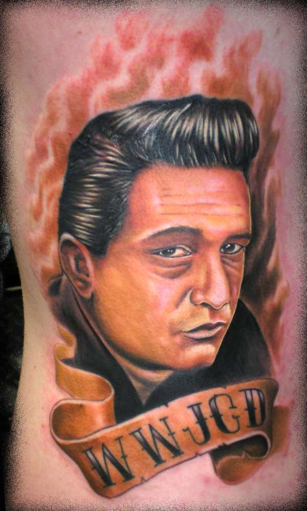 Johny Cash By Beto Munoz Of Monkeyproink.com tattoo