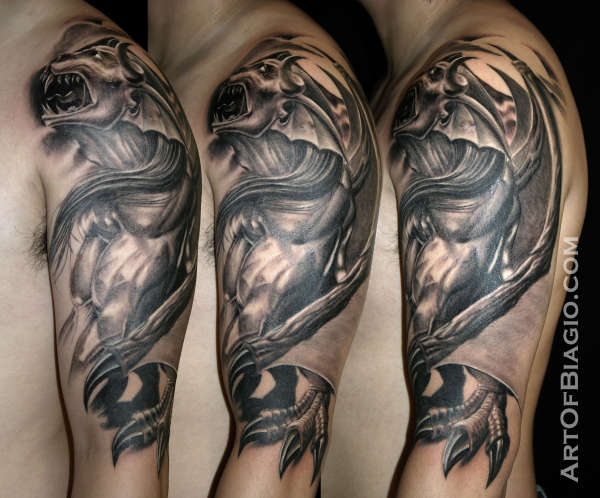 gargoyle tattoo sleeve