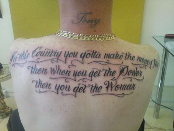 Scarface Quote tattoo
