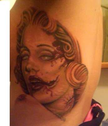 Zombie MArilyn tattoo
