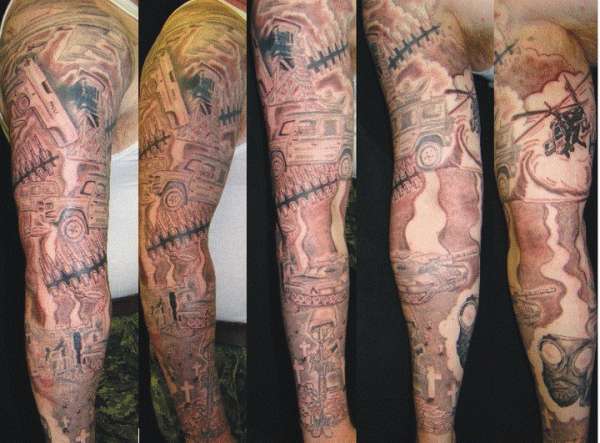 army sleeve tattoo