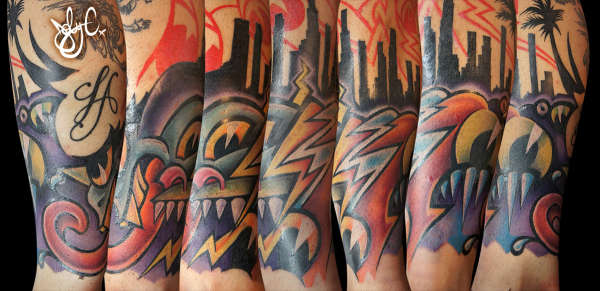 crazy monsters tattoo