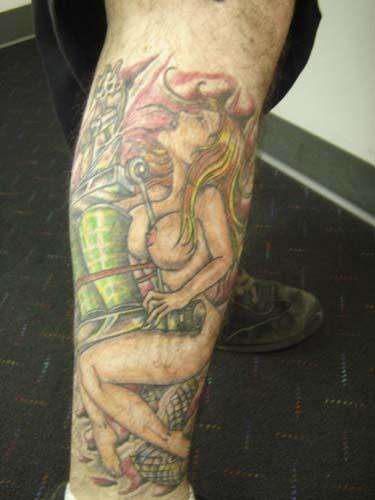 leg tattoo