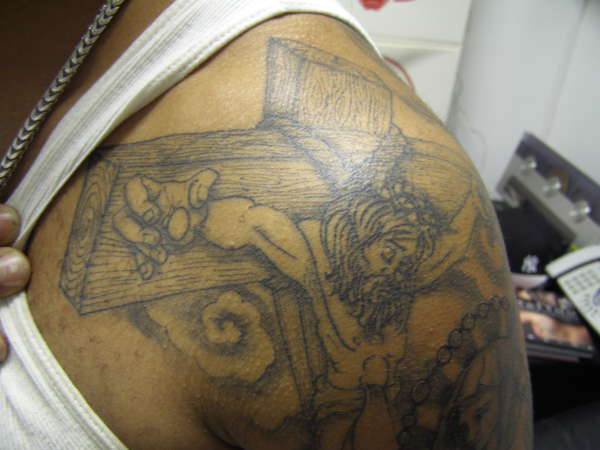 jesus on cross tattoo