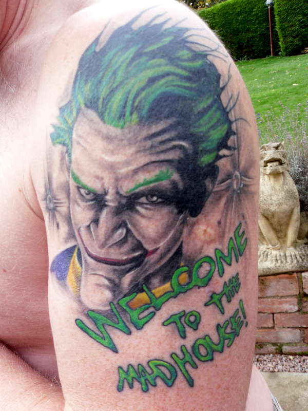 joker Batman Arkham Asylum tattoo