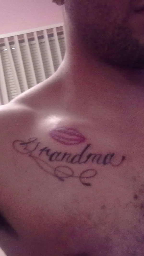 kiss from grandma tattoo