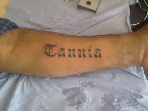 lettering done by kenny moore... tattoo