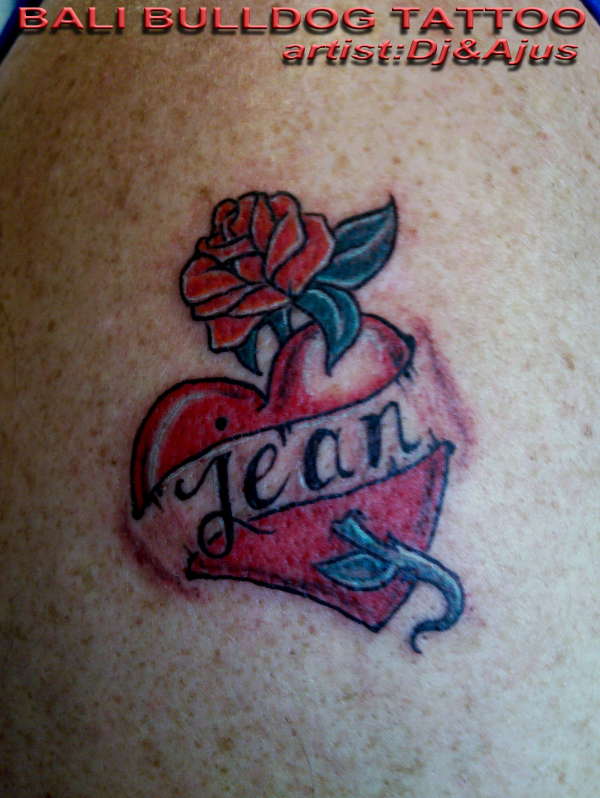 red heart tattoo