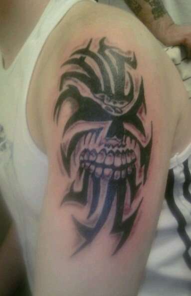 tribal skull tattoo tattoo