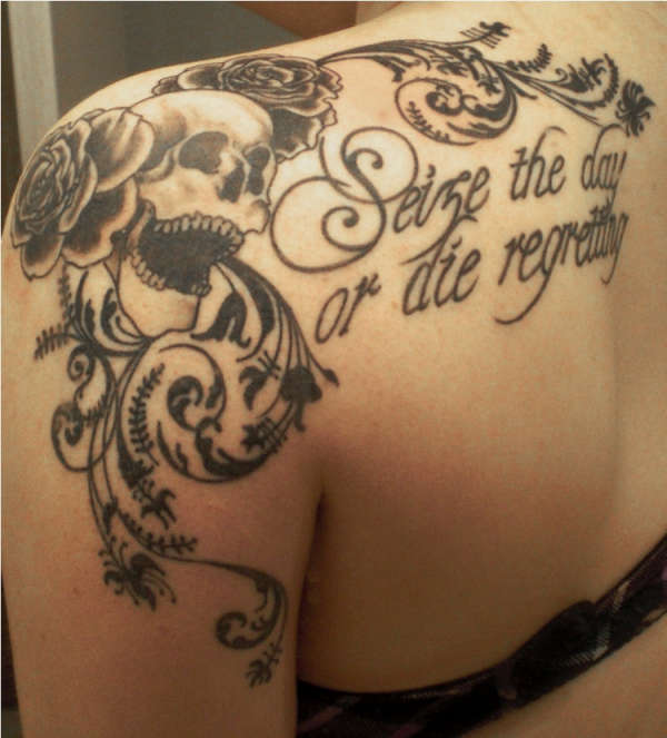 Skull & Roses With Avenged Sevenfold Lyrics tattoo