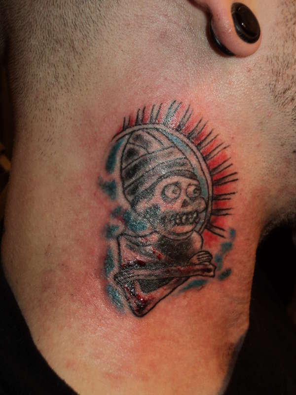 Aztec Lord of the Underworld.  Cover Up. tattoo