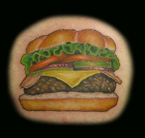 Bacon Cheeseburger by Scott Terry tattoo