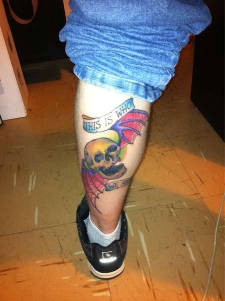 Bat skull tattoo