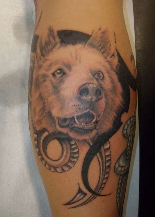 Husky Portrait tattoo