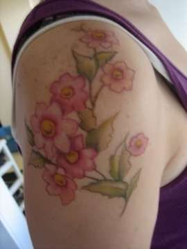 Pink Flowers tattoo